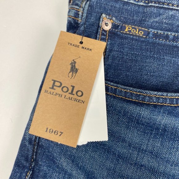 NEW Polo Ralph Lauren The Varick Slim Straight Jeans Mens 40 x 30 Stretch - Picture 5 of 15